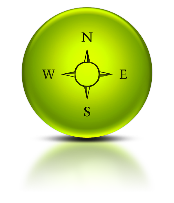 Green Compass Icon Green Compass Icon