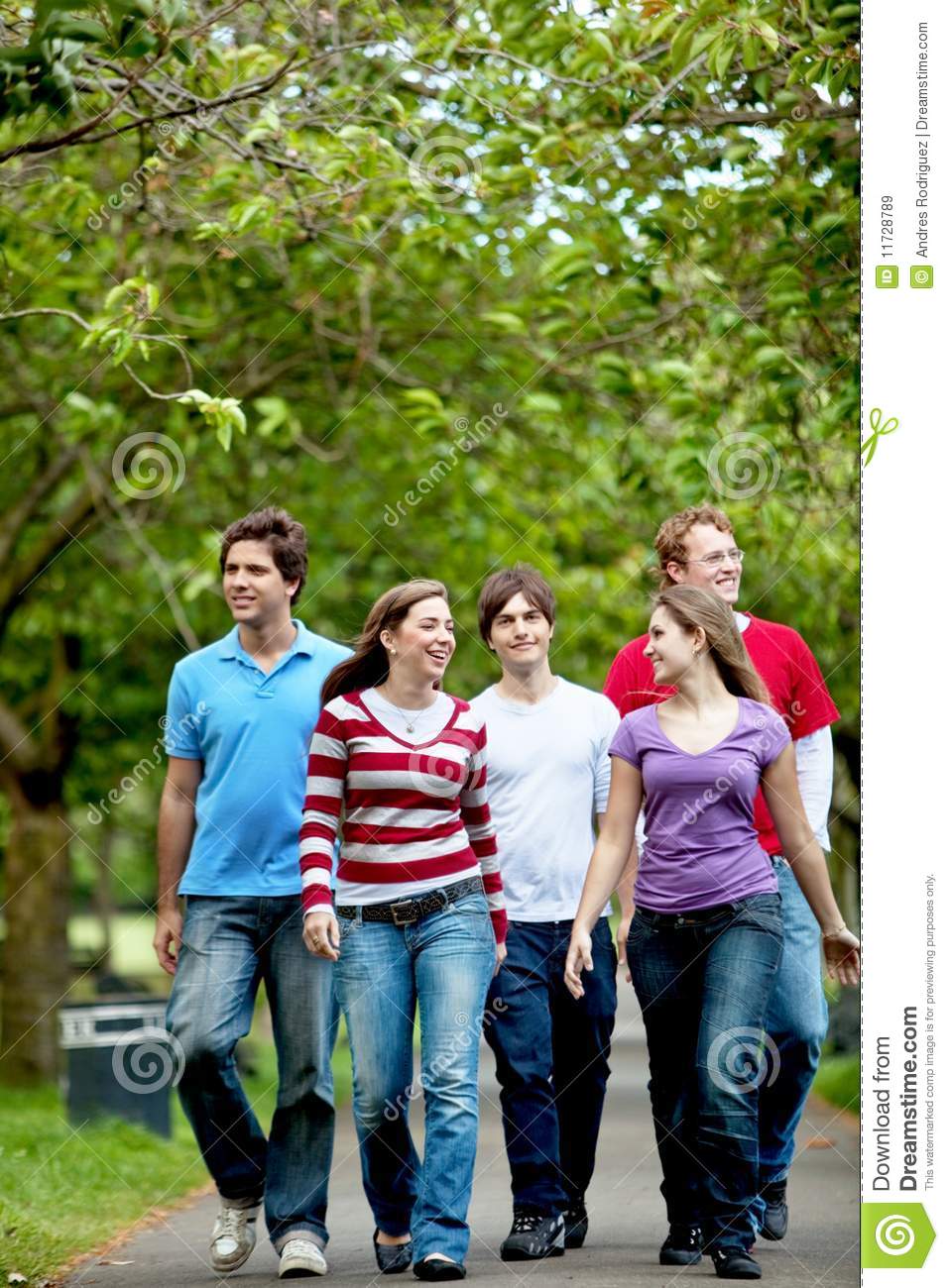 Groups People Walking Together