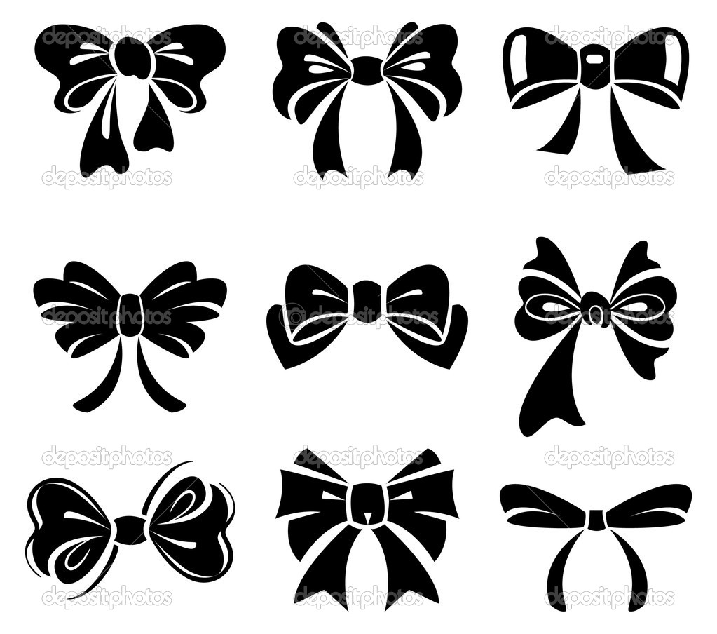 Hair Bow Silhouette Vector