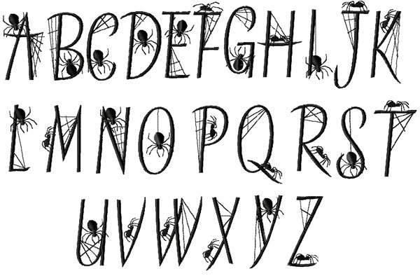 5 Halloween Spider Font Images