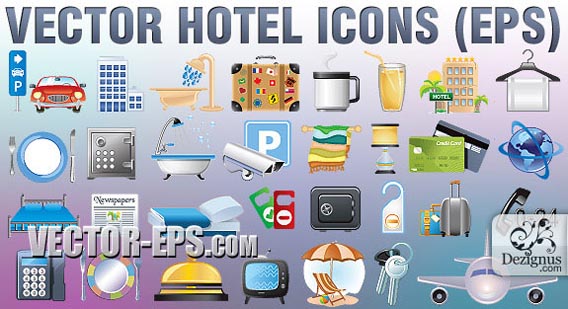 Hotel Icons Vector Free