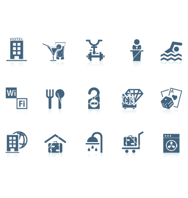 Hotelservice Icons Free Vectors