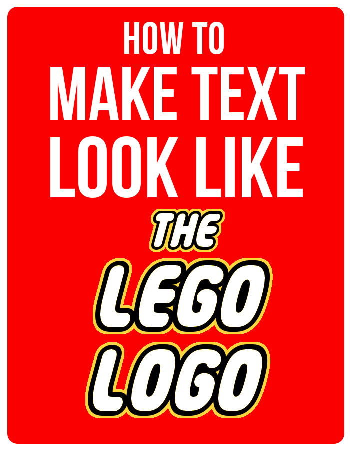 How to Make LEGO Font