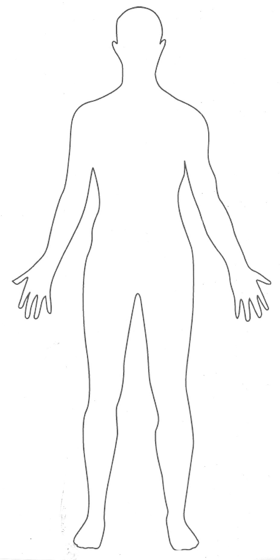 Human Body Outline Template Human Body Outline Template