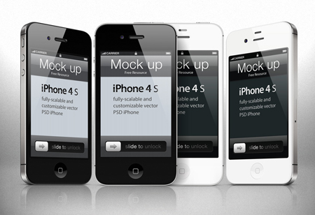 iPhone 4S Template Photoshop