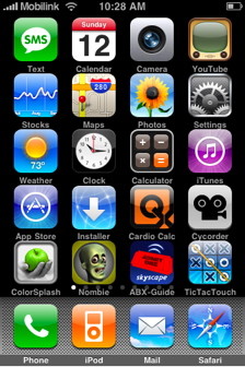 iPhone Icons On Top of Screen