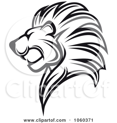 Lion Clip Art Black and White