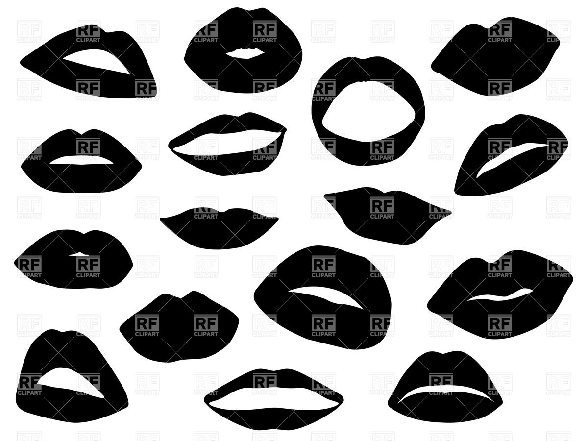 Lips Silhouette Vector Free