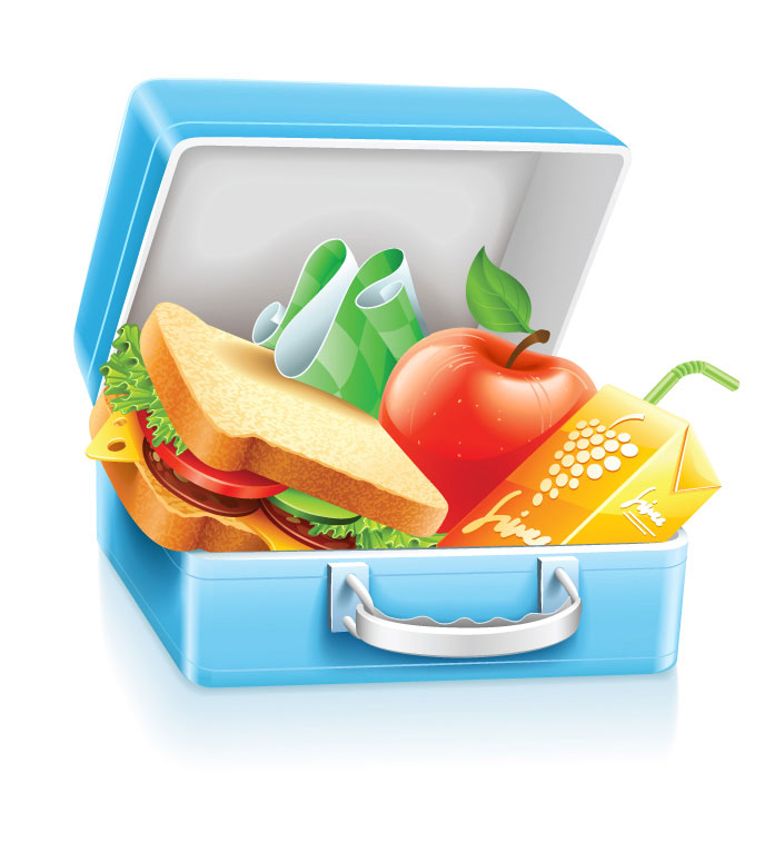 6 School Lunch Vector Images