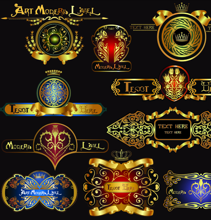 Luxury Gold Label Vector Luxury Gold Label Vector