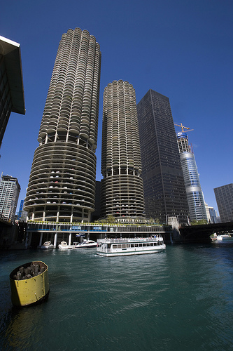 Marina City in Chicago Downtown