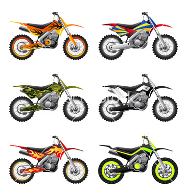 9 Sport Motorcycle Vectors Images