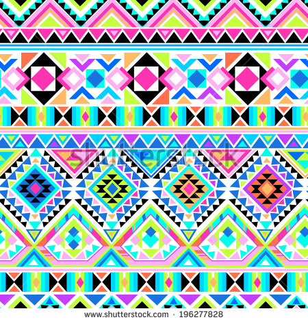 Neon Aztec Print Patterns