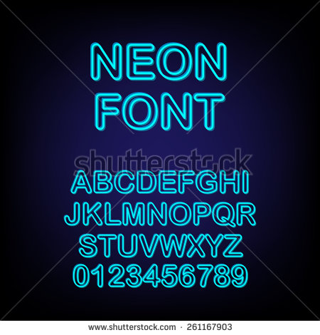 Neon Letters Font Neon Letters Font