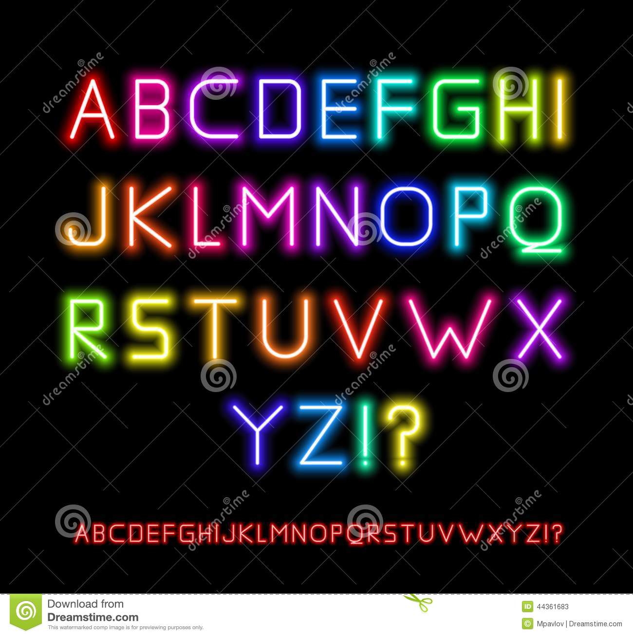 Neon Letters Font Neon Letters Font