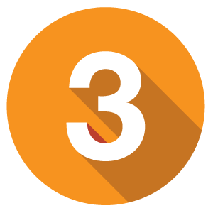 Orange Number 3 Icon