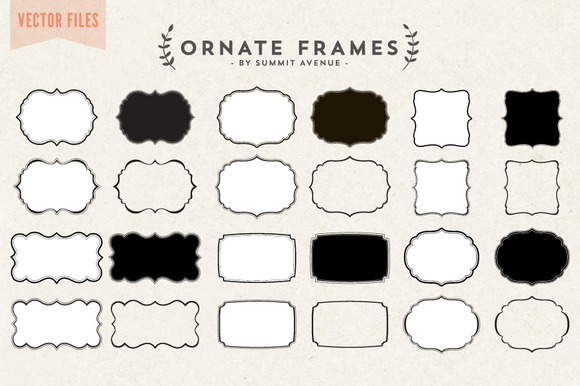 Ornate Frames Vector Shapes