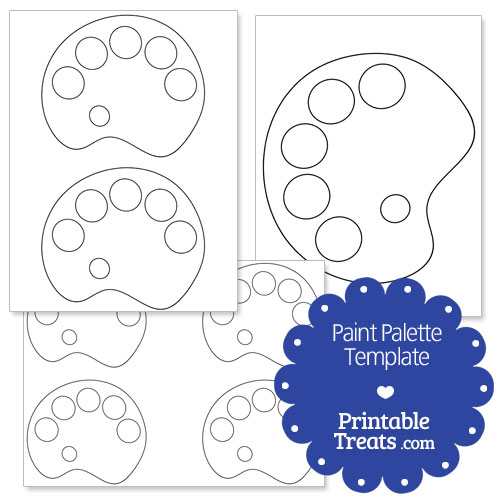 Paint Palette Printable Template Paint Palette Printable Template