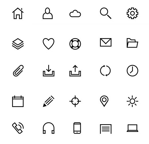 Phone email Icons