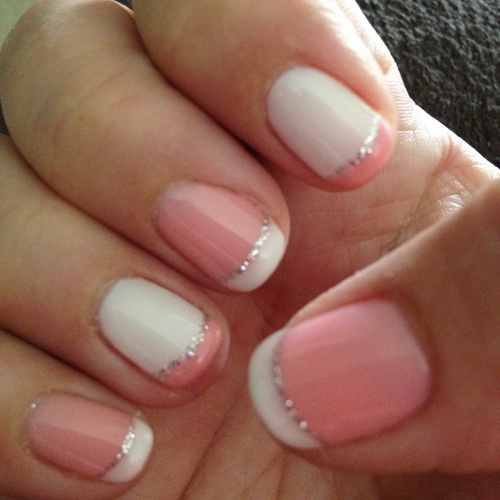 15 Pink And White Nail Designs For Short Nails Images