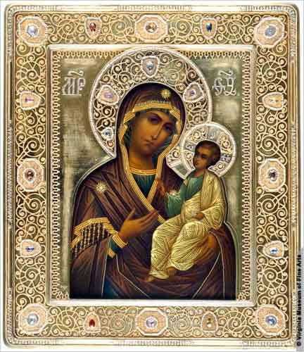 12 Religious Russian Madonna & Child Icon Images