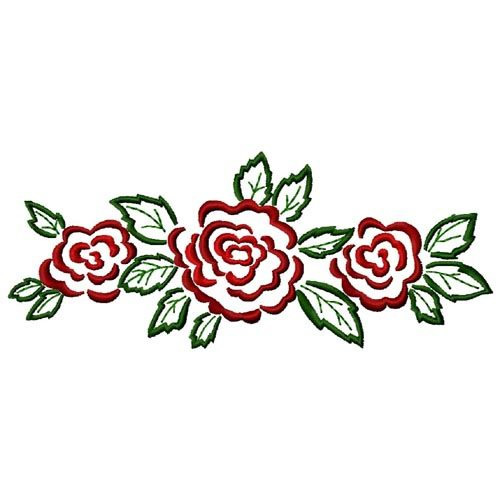 Rose Border Embroidery Design