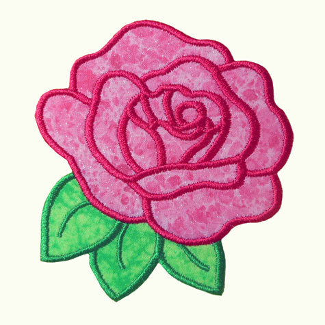 Rose Embroidery Machine Applique Design