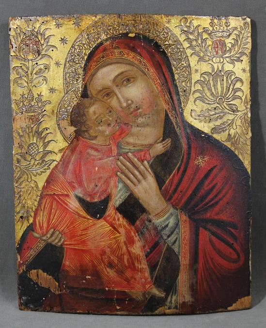 Russian Madonna and Child Painting