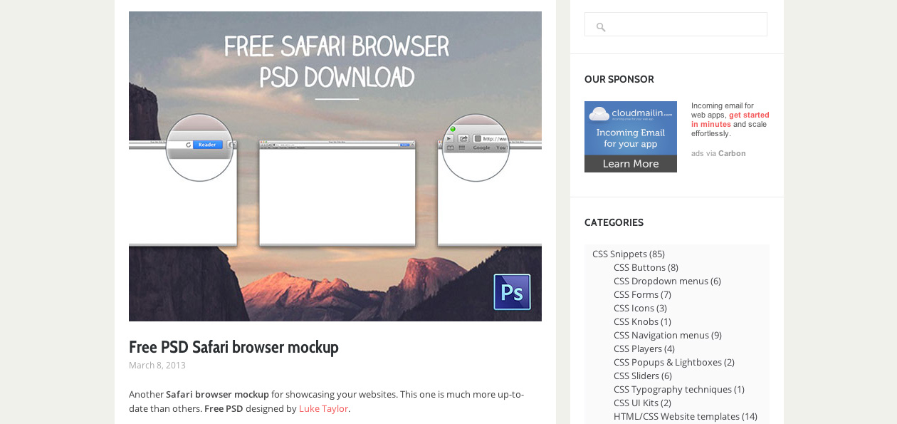 Safari Web Browser Mock Up Safari Web Browser Mock Up