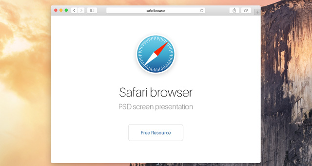 Safari Web Browser Mockup Safari Web Browser Mockup