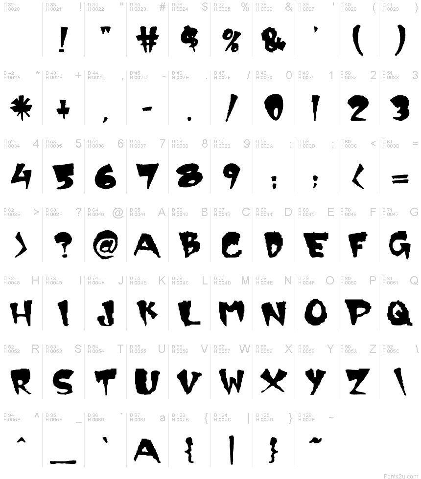Scary Letter Fonts Alphabet Scary Letter Fonts Alphabet