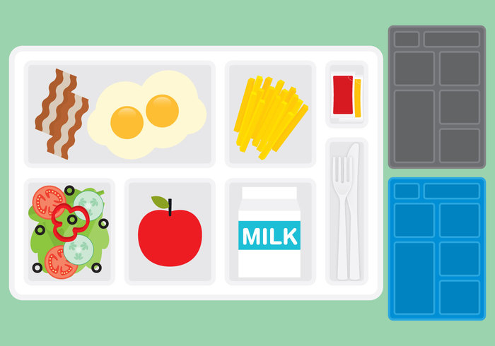 School Lunch Tray Vector