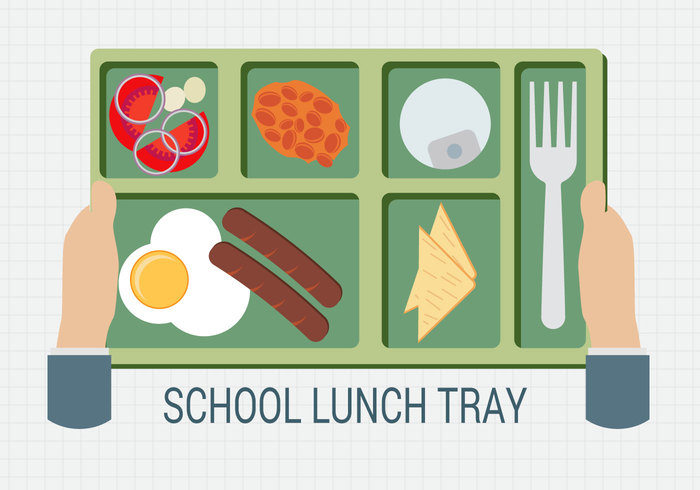 School Lunch Tray Vector