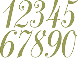 Script Number Fonts