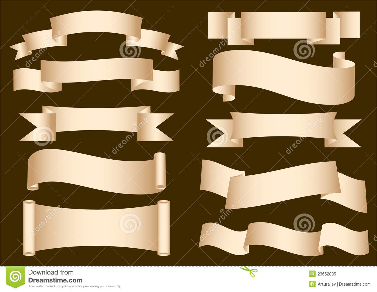 Scroll Ribbon Banner Vector Free