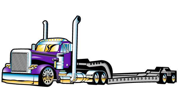 Semi Truck Vector Art Free