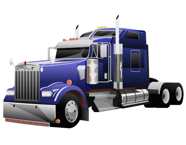 Semi Truck Vector Art