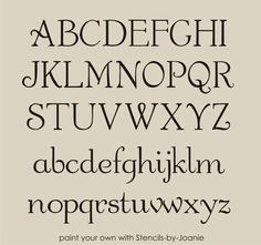 Shabby Chic Font Alphabet