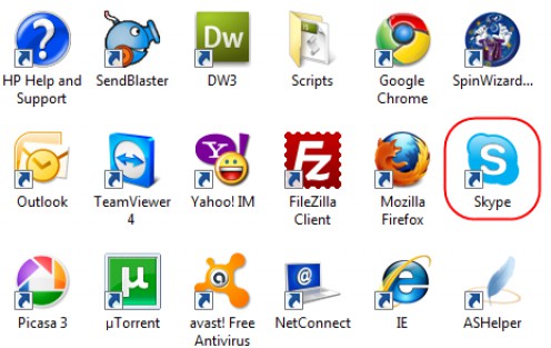 Skype Icon On Desktop