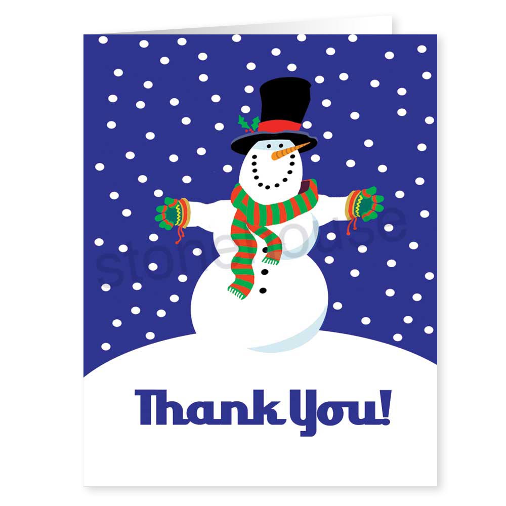 Snowman Christmas Thank You Cards