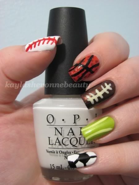 Sports-Themed Nail Art