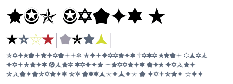 Star Font Symbol