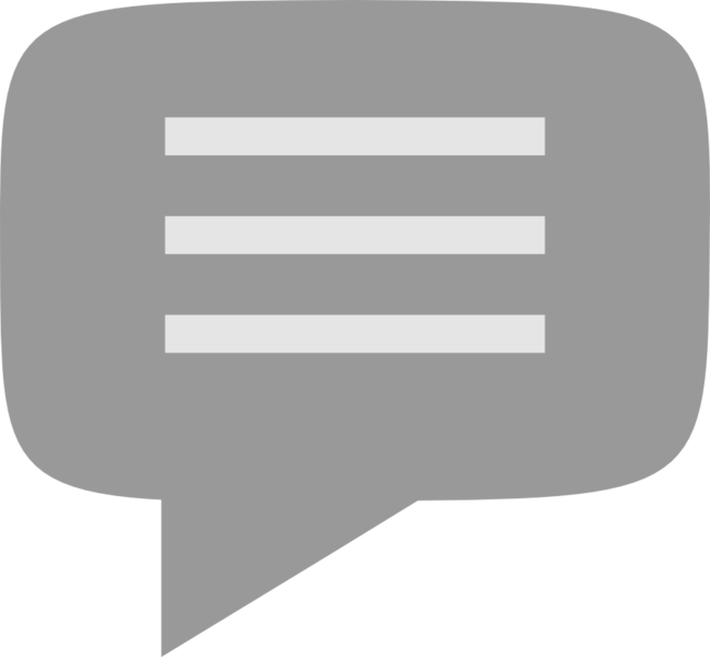 Text Message Icon Grey