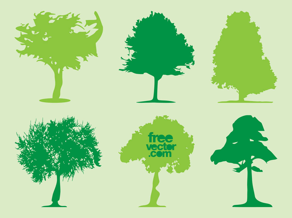 Tree Silhouette Free Vectors