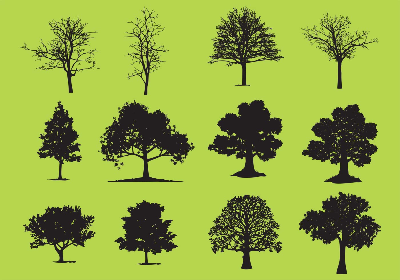 Tree Silhouette Vector Tree Silhouette Vector