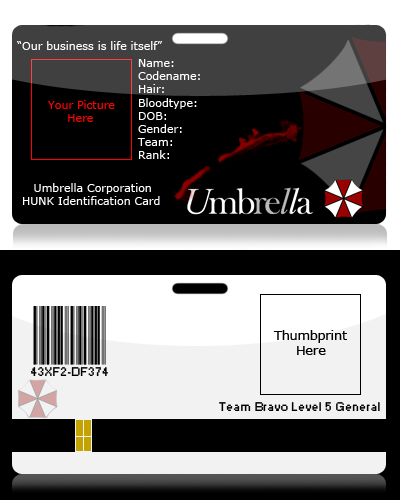 Umbrella Corp ID Card