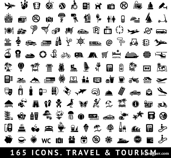 Universal Travel Symbols Icons