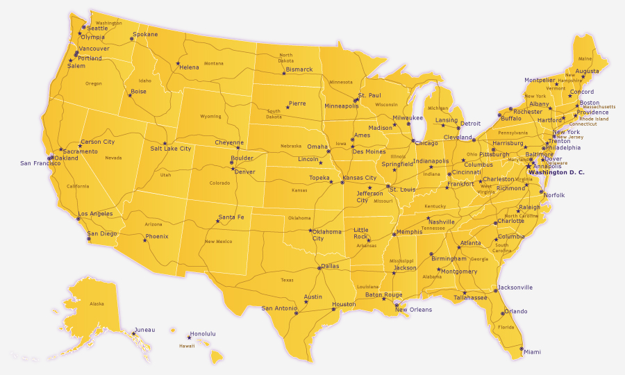 Us Map Vector