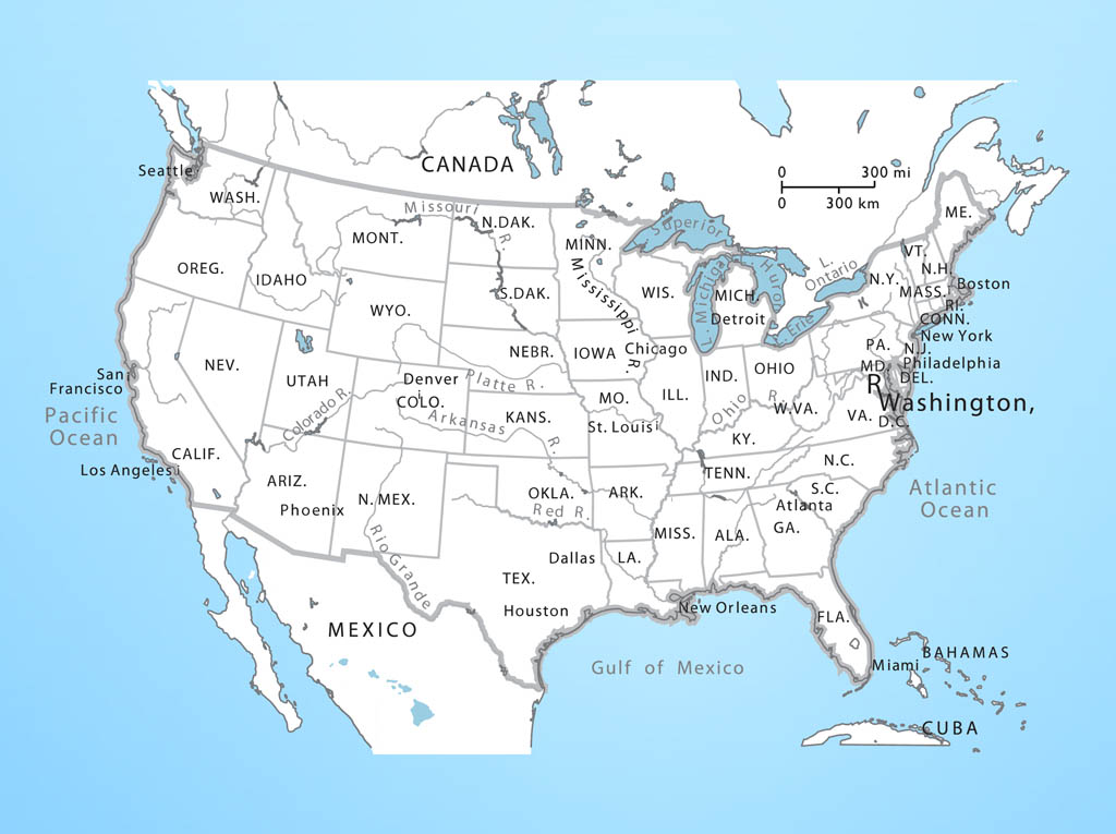 USA Map Vector Free USA Map Vector Free