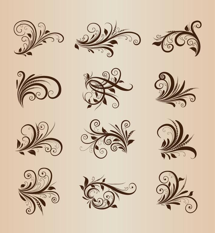 Vintage-Floral-Ornaments-Vector